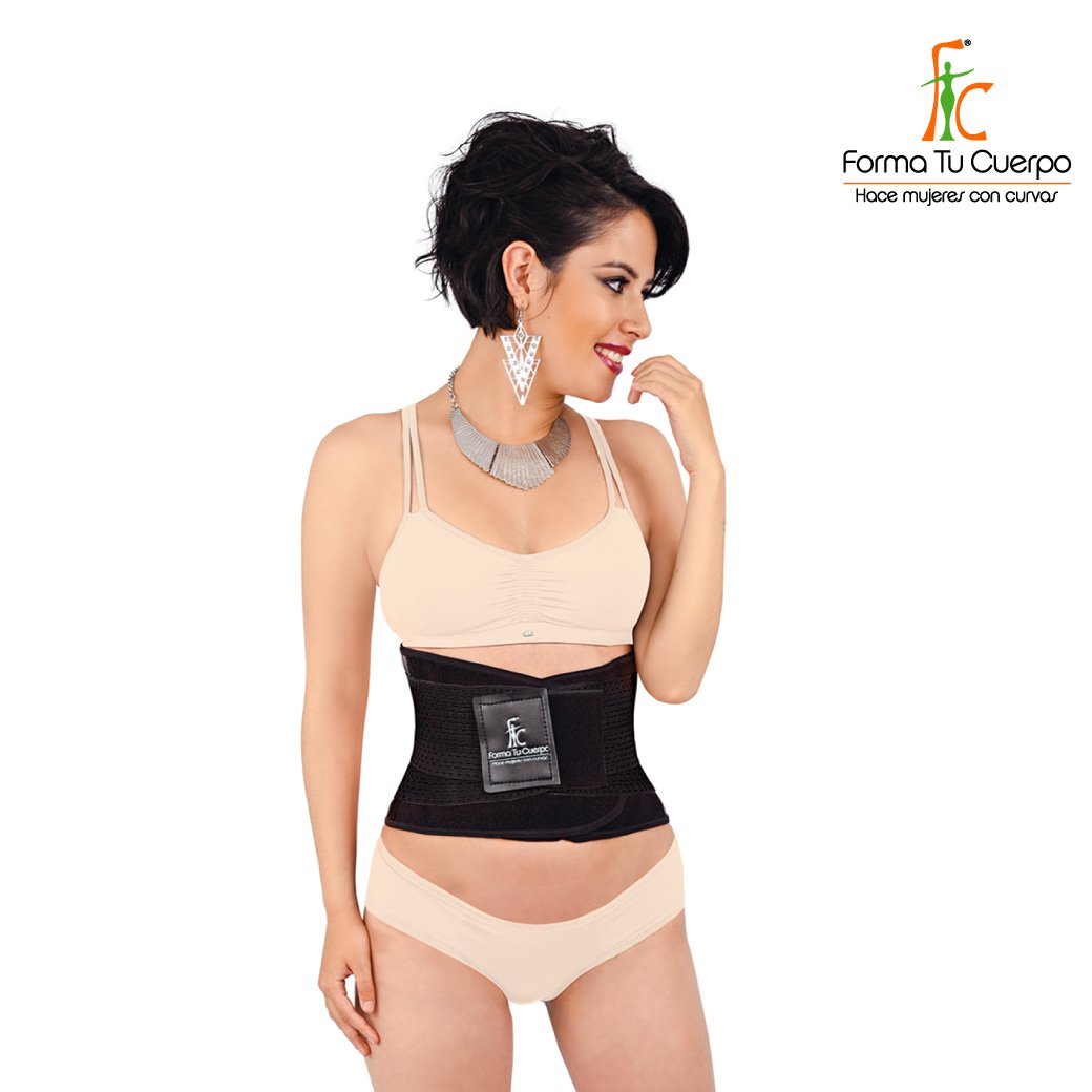 Faja Cinturilla Strapless Avispa Neopreno Velcro Negro - (Ref. S-002 )