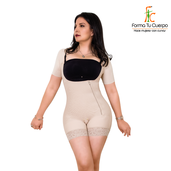 Faja Colombiana Short Bodysuit Arms control,  High Quality Shapewear & Butt Lifter (Ref. MPTA) - fajas  colombianas Forma Tu Cuerpo