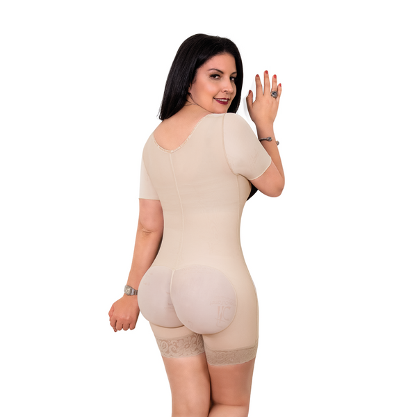 Faja Media Pierna Tira Ancha Broche Beige - (Ref. O-015)