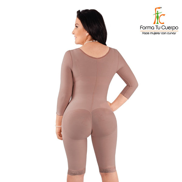 Faja Pacifica Rodilla Manga Larga Broche Cocoa - (Ref. P-043)