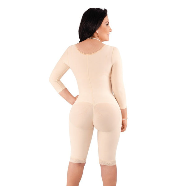 Faja Pacifica Rodilla Tira Ancha 35 cm Broche Beige - (Ref. O-103)