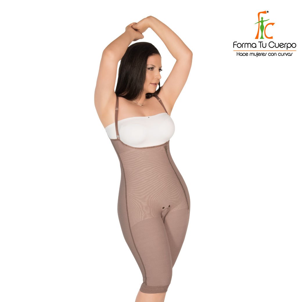 Faja Rodilla Tiras Cremallera Cocoa - (Ref. P-020)