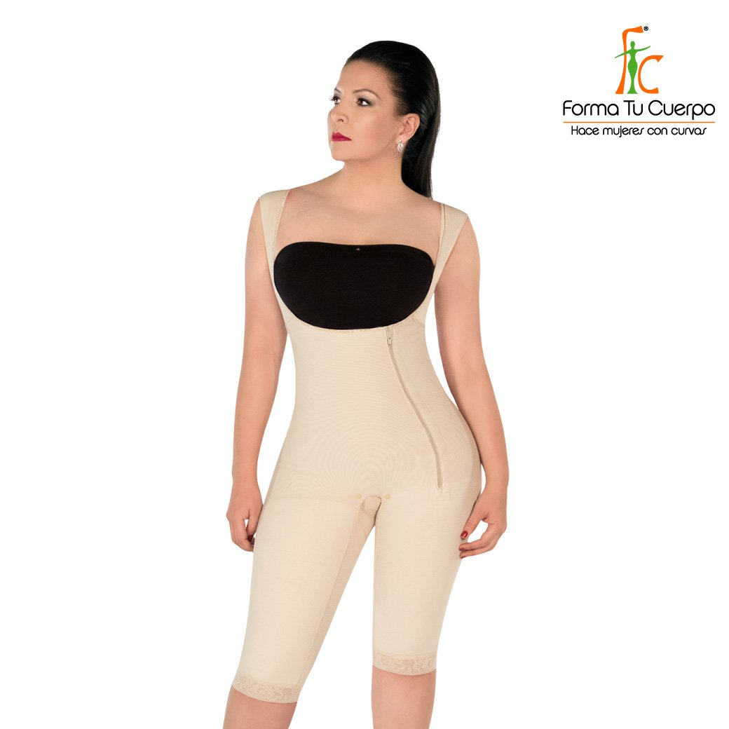 Faja Rodilla Siza Cremallera Beige - (Ref.O-022)