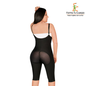 Faja Rodilla Tiras Cremallera Negro - (Ref. O-026 )