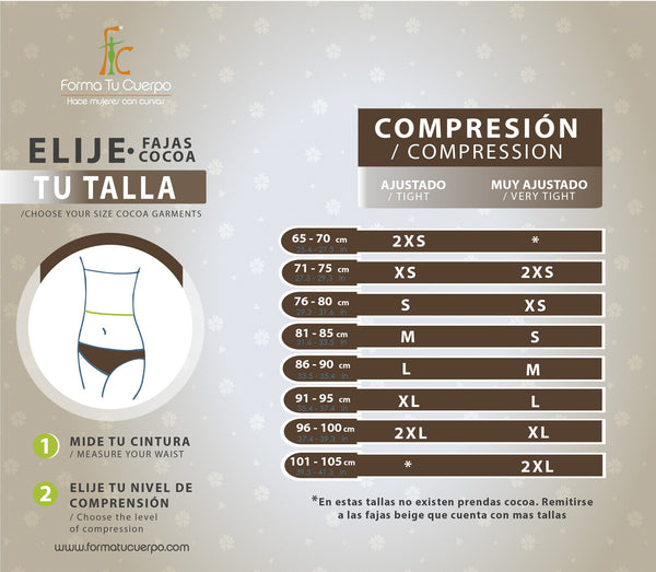 Faja Rodilla Siza Cremallera Cocoa - (Ref. P-022)