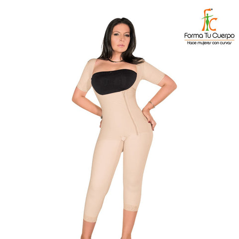 Faja Tobillo Tira Ancha Cremallera Beige - (Ref. O-030)