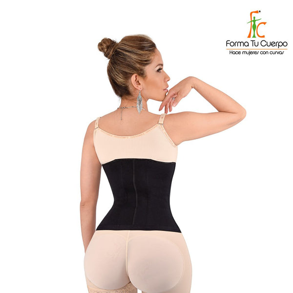 Faja Cinturilla Strapless Latex Broche Negro - (Ref. S-005)